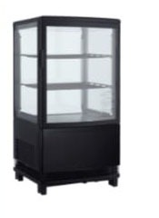 מקרר קינוחים שחור 68L ארבע זכוכיות