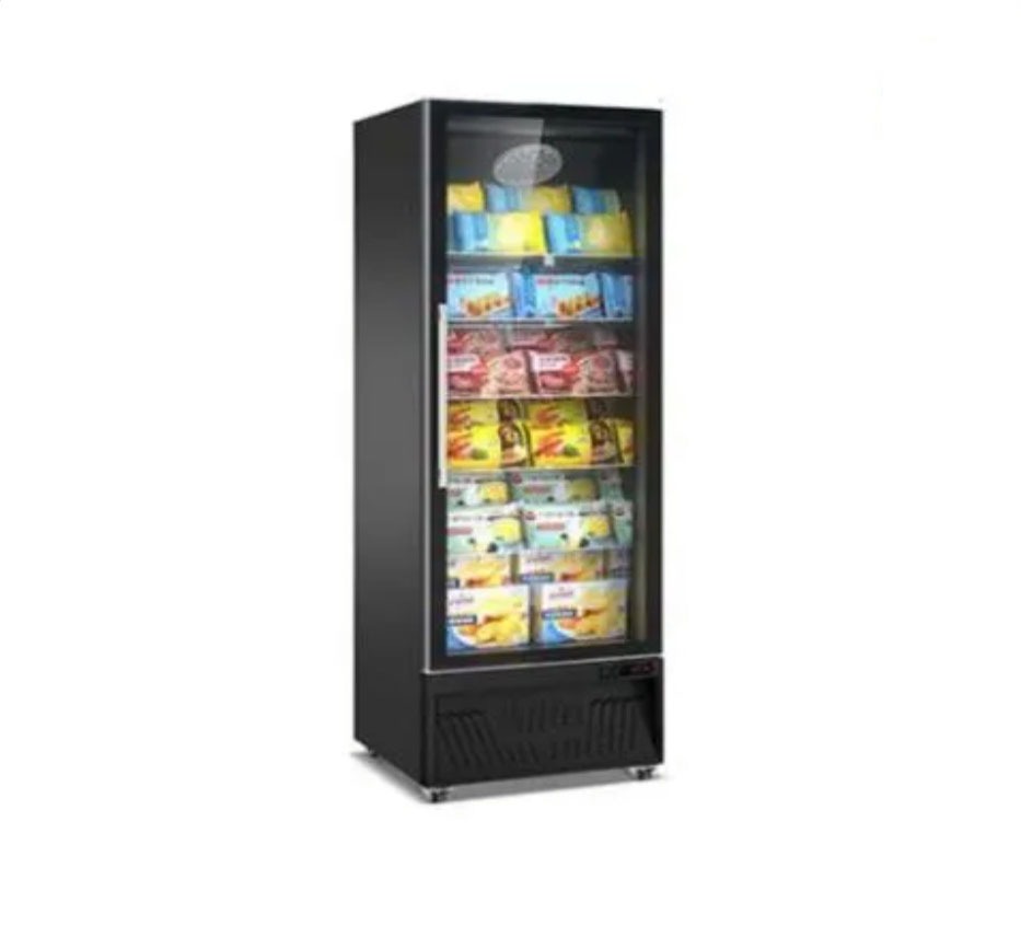 מקפיא תצוגה מפואר שחור 500 ליטר דלת אחת