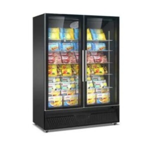 מקפיא תצוגה מפואר שחור 1200 ליטר שתי דלתות